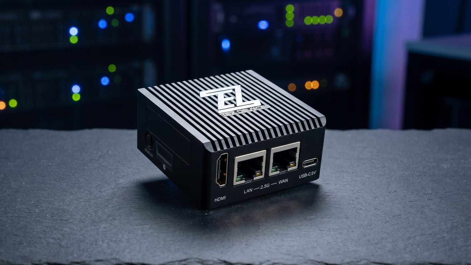 FriendlyElec NanoPi R5S compact edge computer in its case
